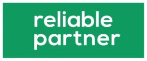 reliable partner logo green ekspedeerimine maanteevedu merevedu lennuvedu raudteevedu projektiveod edastamisteenus vastutuskindlustus Rahvusvaheline transport hea teada